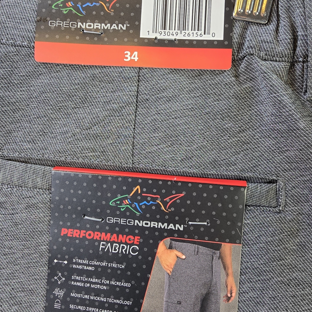 Greg Norman Performance Collection Gray Athletic Shorts - Picture 8 of 13